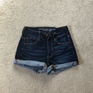 Dark denim shorts
